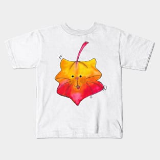 The flying autumn leaf leaves Kids T-Shirt